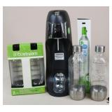 Soda Stream One Touch Machine, C02 & Bottles