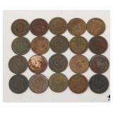 Indian Head Pennies / 20 pc