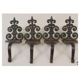 Cast Iron Stocking Hangers / 4 Pc