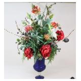 Floral Arrangement in Glass Mosaic Vase