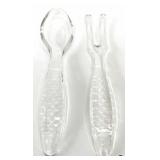 Anchor Hocking Glass Salad Servers / 2 pc