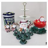 Christmas: Cookie Jar, Tidbit Tray+