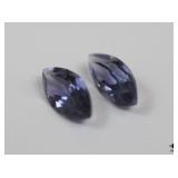 Loose Iolite Gemstones / 2 pc