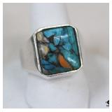 Size 6.5 Sterling Ring w/Turquoise