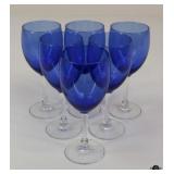 Blue Wine Glasses / 6 pc