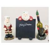 International Bazaar Holiday Santa Wine Set / 4 pc