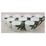 Lefton Christmas Cups / 9 pc