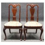 Pair of Queen Anne Dining Chairs