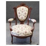 Antique Eastlake Style Arm Chair on Casters