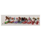 Resin Rocking Horse Ornaments / 8 pc