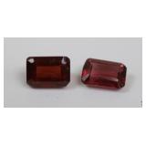 Loose Garnet Gemstones / 2 pc