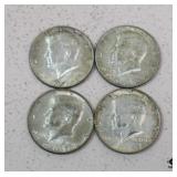 1967 Kennedy Half Dollar Coins / 4 pc