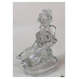 L.E. Smith "Girl W/Geese" Glass Figurine