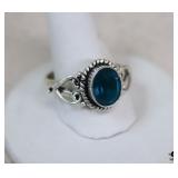 Size 10 Sterling Ring w/Stone