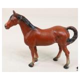 Painted Cast Iron Horse Figurine