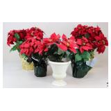 Artificial Poinsettia  Plants / 5 pc