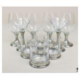 Arte Italica Pewter Stemmed Glassware