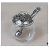 Etain Zinn Condiment Jar W/Pewter Lid