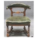 Antique Leather Library Chair