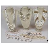 Faux  Pearl Necklaces / 15pc