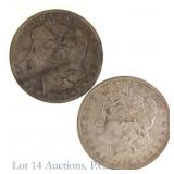 1896-P & O Silver Morgan Dollars (2)