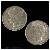 1923-S Silver Peace Dollars (2)