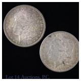1879 & 1881-S Silver Morgan Dollars (2)