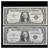 1935 & 1957 $1 Silver Certificates (CU) (2)