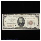 1929 $20 Federal Reserve Note - Brown Seal