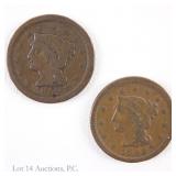 1848 & 1852 Braided Hair Large Cents (2)