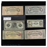 1913 - 1915 State of Chihuahua Currencies (6)