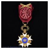 Belgium Order of the Crown 4th Class Military Mdl