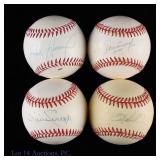 4 Signed Baseballs With Willie Stargell