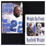 Emmitt Smith & Rayfield Wright Signed Books (2)