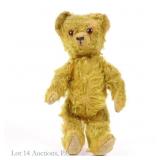 Yellow Stuffed Teddy Bear, Articulated Vintage