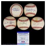 5 Baseballs Signed By Former Cubs Players