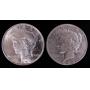 2 Peace Silver Dollars