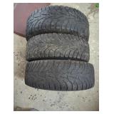 3 Hancock Winter Tires, 2 Tires 195/65R15 91T,