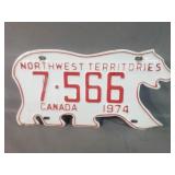 1974 Northwest Territories License Plate