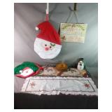 Table Runners, Santa Toilet Seat Cover, Vintage