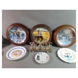 Assortment of Collectable Plates (3 are framed),