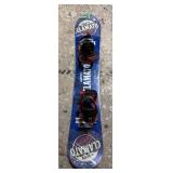 Motts Clamato Snowboard with Burton bindings -