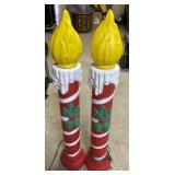 Two light-up candles 3ft- power on