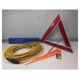 Safety Triangle, Extension Cord, 16" Jumbo Stake