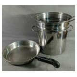 Double Boiler No Lid And Frying Pan No Lid