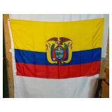 Ecuador Flag Measures Approximately 57" X 36.5"