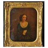 Large 1860-1870 Ivorytype of a seated Lady