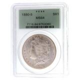 1880-S Morgan Silver Dollar PCGS MS64