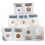 Nine Graded US Coin Proofs