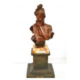 Georges van der Straeten Bronze Bust of a Woman